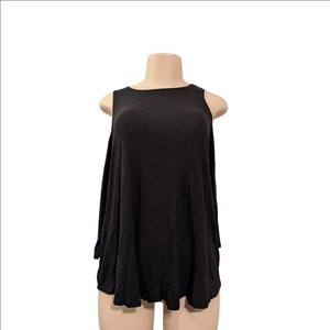 One‎ Clothing Black Ribbed Tank Top Size Large
